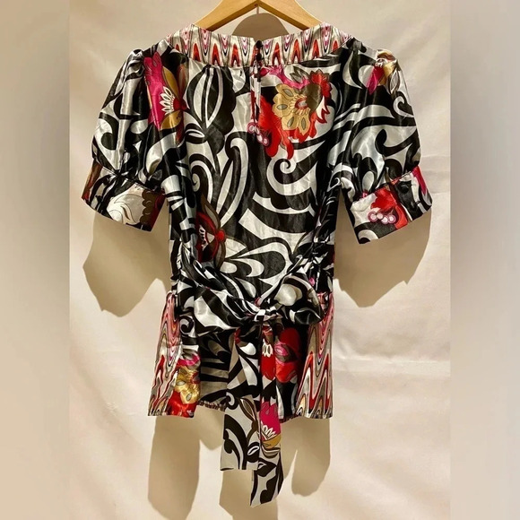 Sele Swirls & Paisley silk top, size M, NWT - Picture 7 of 8